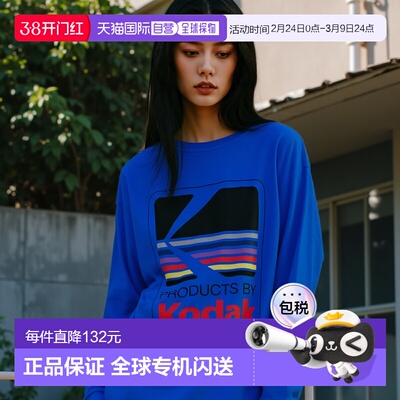 1h可退 日本直邮coen 【Kodak/柯达】Logo图标印花长款T恤长袖