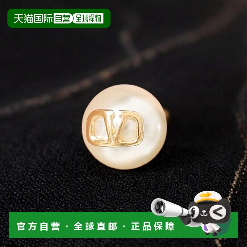 韩国直邮VALENTINO V形标志珍珠耳环（8W2J0E35 UXM 0O3） 珠宝