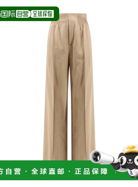香港直邮Chloe 高腰休闲裤 C24SPA05170羊毛阔腿裤