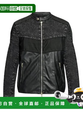 韩国直邮DIESEL 皮夹克 A141230CHBU9XX 黑色 DOM