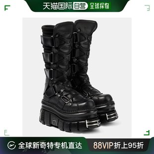 维特萌 女士Tower Vetements 香港直邮潮奢 皮质防水台短靴