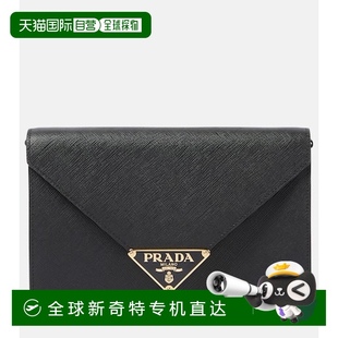 香港直邮Prada 女士 1h可退 普拉达 舒 小号皮革斜挎包 black黑色