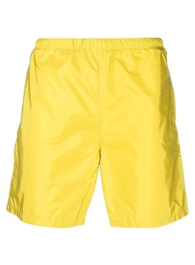 PRADA 男士泳装 UB333SWQ92311F0322 SS2023 黄色 徽标泳裤