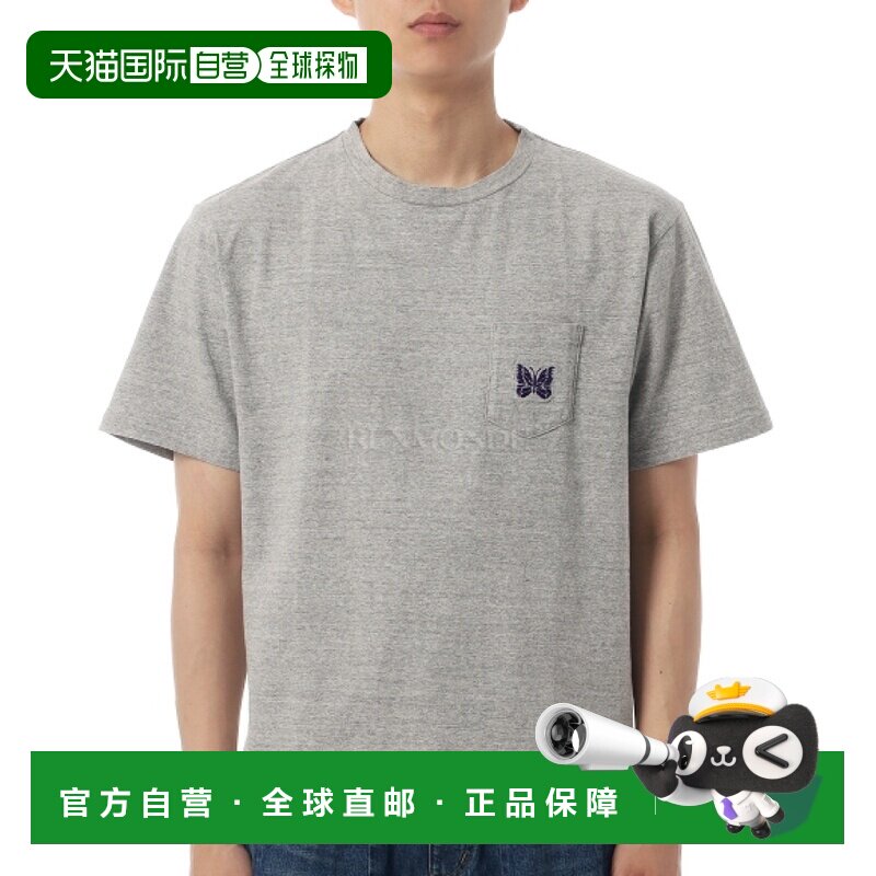 韩国直邮NEEDLES 短袖口袋T恤 棉质针织衫 - 浅灰色 (SX444)图片