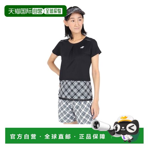 日本直邮BABOLAT 女士PURE半袖T恤 21072687 黑色