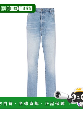 香港直邮BALMAIN 男士牛仔裤 AH1MM000DD096FF AW2023 蓝色