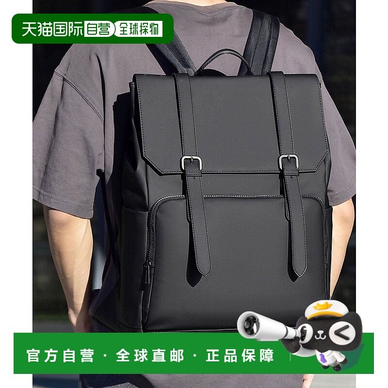 日本直邮florge 防水涂层大容量皮革质感都市翻盖单肩背包/双肩包