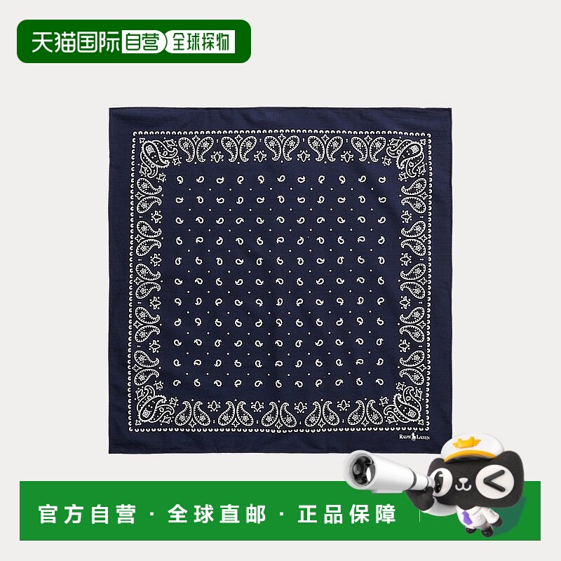 自营欧洲直邮RalphLauren拉夫劳伦 Polo带徽标棉质头巾