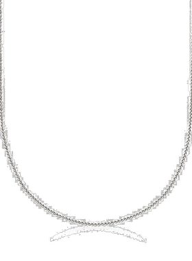 自营 Ross-Simons 1mm 14kt 白金可调节小麦链项链 - 白色 美国奥