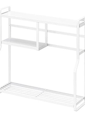 日本Yamazaki山崎炉灶空隙调味品收纳架 白色W53XD15.3XH51cm