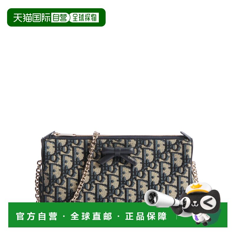 欧洲直邮DIOR（迪奥）迪奥斜蝴蝶结链条手拿包手提包