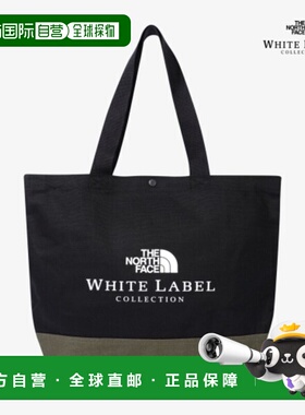 韩国直邮THE NORTH FACE 北面白标块状帆布包 黑色 NN2PR57J