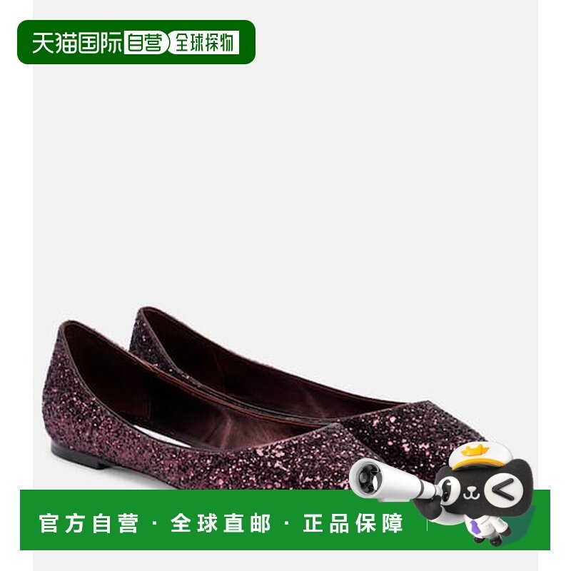 香港直邮Jimmy Choo 周仰杰 女士 Love 芭蕾舞鞋亮片一脚蹬单鞋