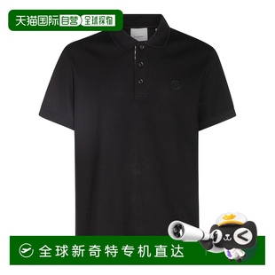 香港直邮潮奢 巴宝莉 1h可退 Burberry 8055 男士 黑色棉质Polo衫