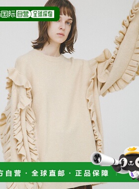 1h可退 日本直邮LAATO 女装 芮欧风半高领荷叶边针织衫 宽松舒适