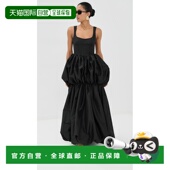 香港直邮Simkhai 女士 Tabitha 1h可退 双泡泡连衣裙 black黑色