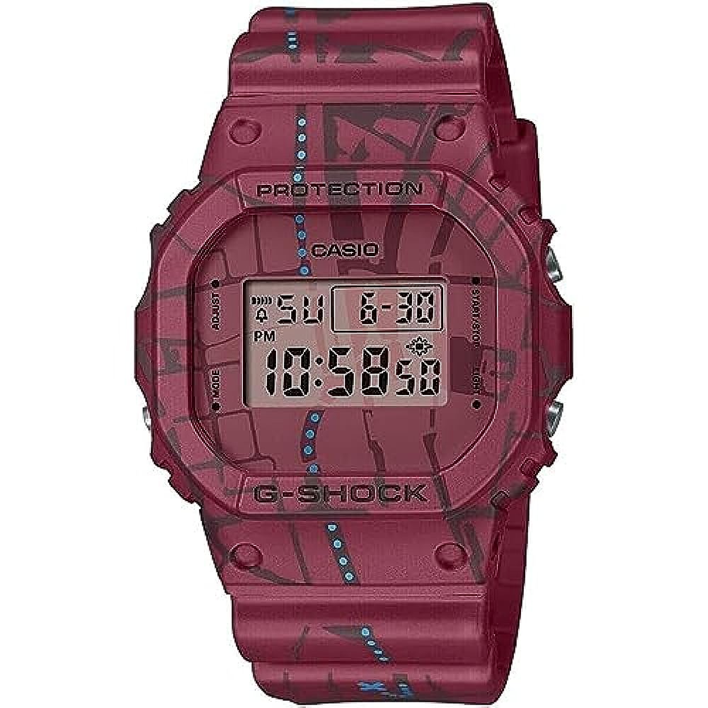 G Shock卡西欧 手表 男款抗震运动表红色 DW-5600SBY-4JR