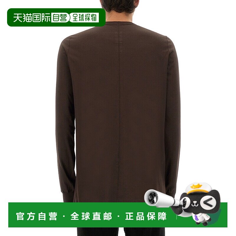 香港直邮RICK OWENS 男士T恤 RU02E1266JA78 AW2025 棕色 长袖T恤