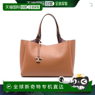 中号徽标皮质手提包 香港直邮TOD 女士 XBWAPAF9300QRI 托德斯
