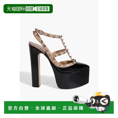 香港直邮valentino 华伦天奴 女士 铆钉漆皮防水台浅口鞋 W2S0FI5