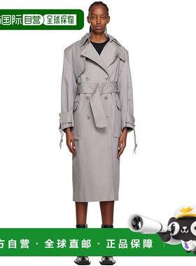 1h可退 香港直邮潮奢 han kjobenhavn 女士 灰色 Oversized 风衣