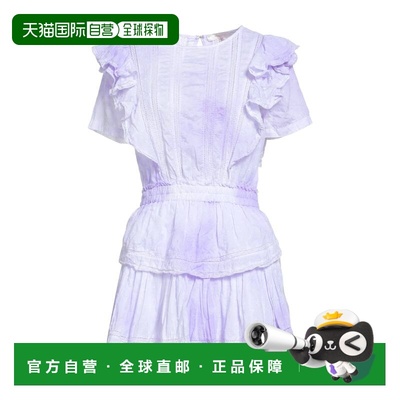 1h可退 香港直邮潮奢 LOVESHACKFANCY 女士 短款连衣裙 purple紫