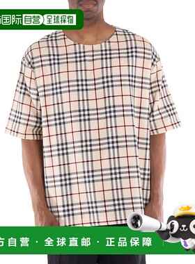 自营 Burberry Check Willesden T恤-石质ip chk 美国奥莱直发
