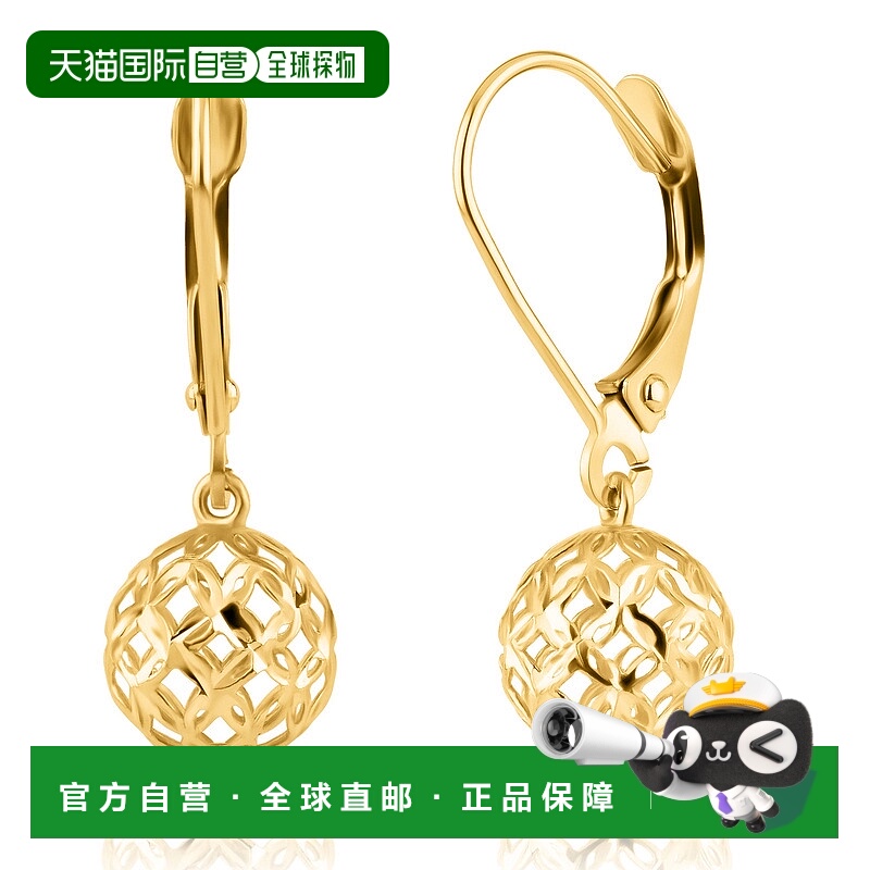 自营 max + stone14K 黄金花丝球形吊坠耳环 -​​ 黄色 美国奥莱直
