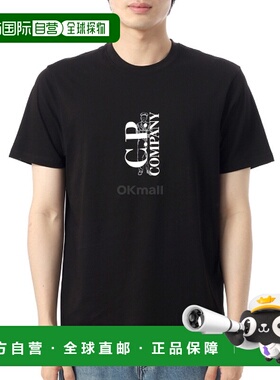 韩国直邮CP COMPANY 30/1 平纹针织垂直徽标 T 恤 (18CMTS138A 00