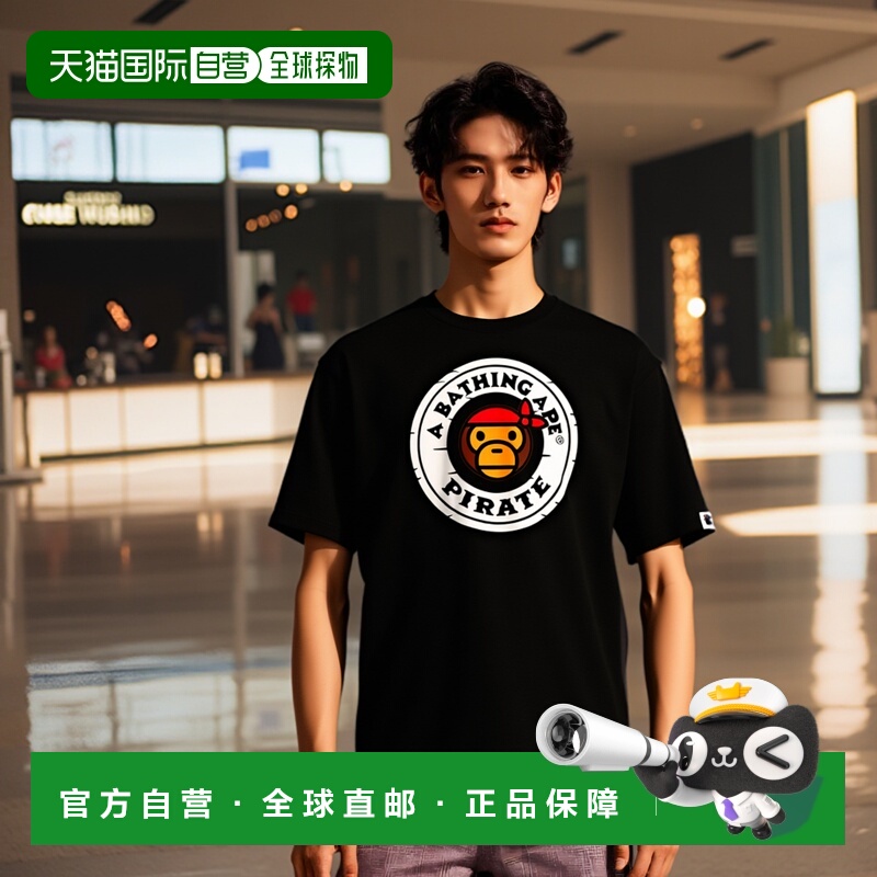 日本直邮【日本直邮】A BATHING APE猿人头男女同款T恤4L20-110-0