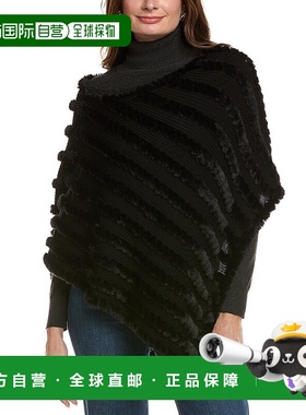 自营J.McLaughlin Cortina Poncho - black 美国奥莱直发