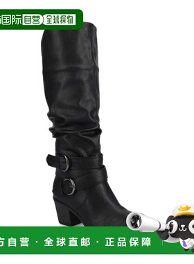 自营Women's Journee Collection Late Boots Black Leather West