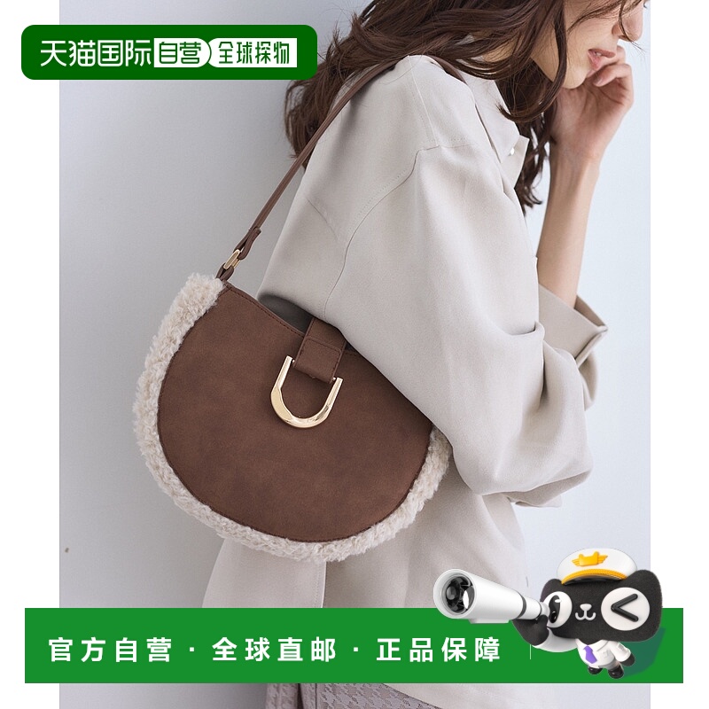 1h可退 日本直邮ROPE' PICNIC 若佩尼  女装 圆形单肩包 设计感毛