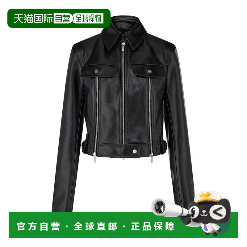 香港直邮Salvatore Ferragamo 长袖皮夹克 13G461