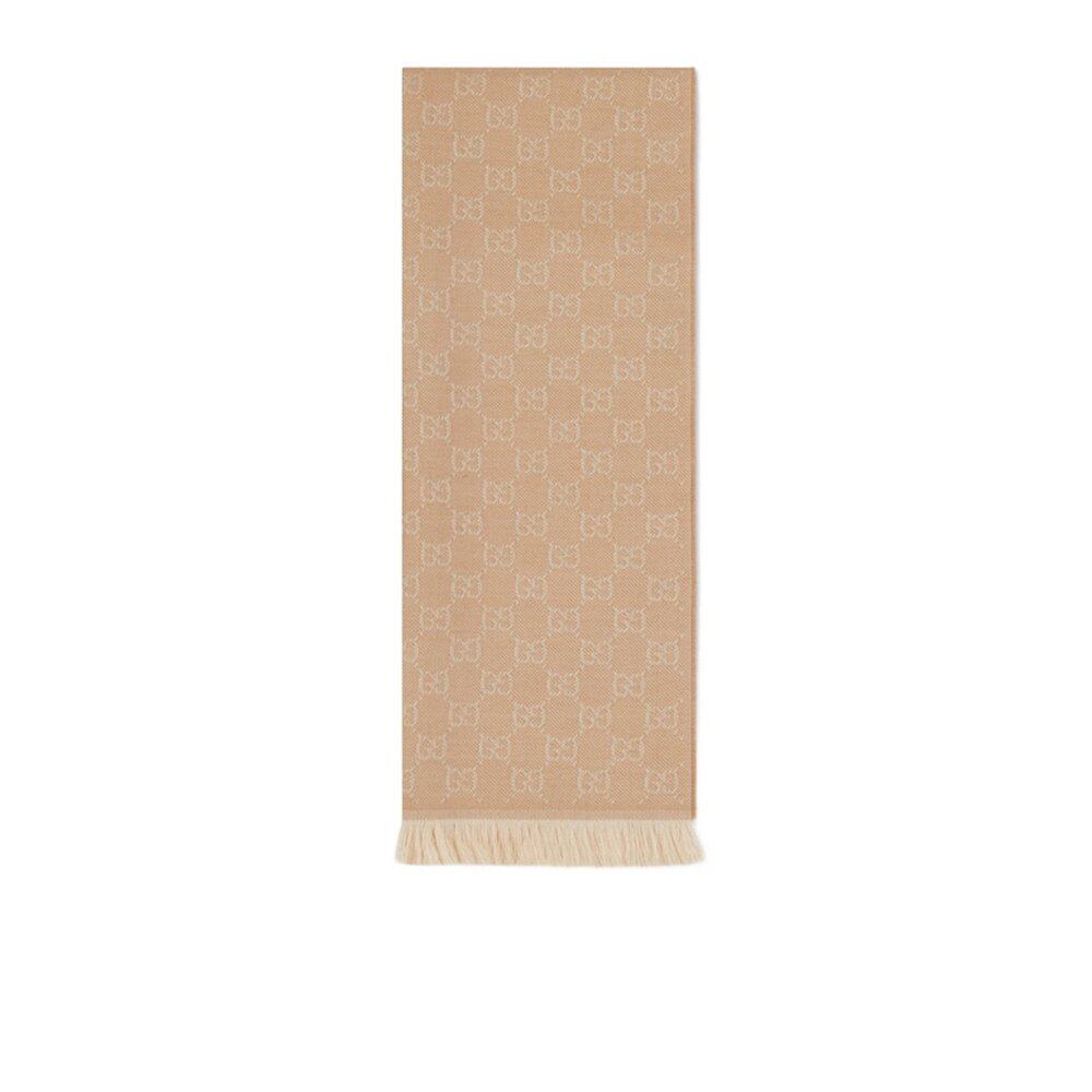 GUCCI 女士围巾 8485073G2009878 AW2025 花色 GG羊毛围巾