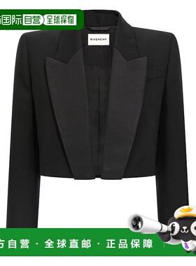 香港直邮GIVENCHY 女士西服 BW30LA15CT001 AW2025 黑色外套西装
