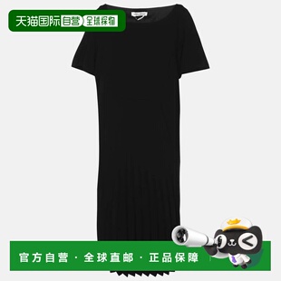 自营Marina Rinaldi Black Crepe Pleated Dress - black 美国奥