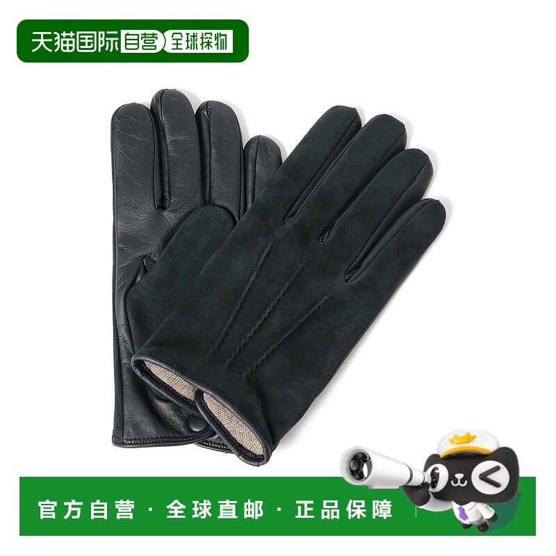 1h可退 日本直邮Piazza in Moda 男装 羊革拼接 针织手套 触屏设