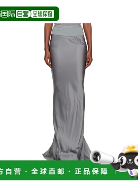 香港直邮RICK OWENS 女士半身裙 RP02E4381SCH06 AW2025 灰色长裙