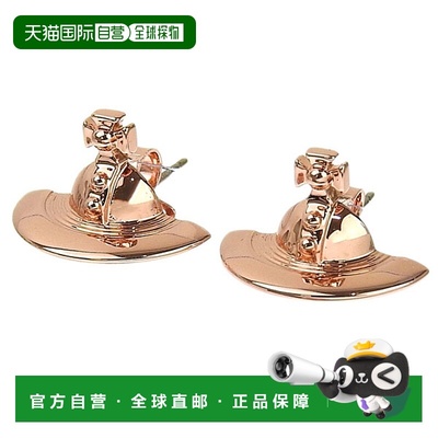 日本直邮VIVIENNE WESTWOOD 女士玫瑰金耳环 纯圆形耳环 62010038