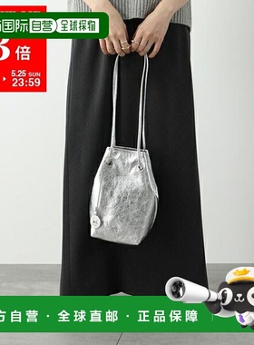 日本直邮MARCO MASI 手提包 3170 LAMINATO 女式皮革抽绳单肩包金