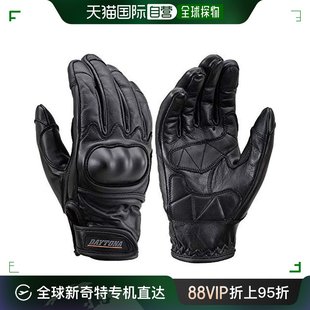 可触屏HBG 摩托车牛皮防护手套 Daytona 110黑色 日本直邮 177