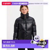 欧洲直邮Pyrenex Goldin 女童黑色亮面羽绒服保暖防风外套鸭绒