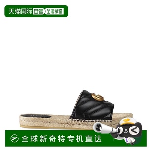 573028BKO001000 1小時內可退 香港直郵GUCCI 女士涼鞋 黑 AW2021