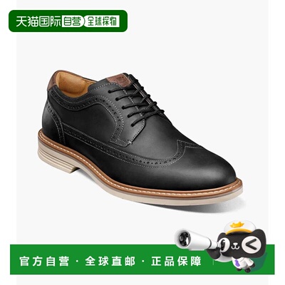 自营Men's Florsheim Norwalk 13414-010 Oxford Black Wingtip D