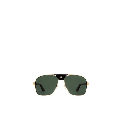 CARTIER 女士眼镜 CT0389SPOL002 AW2023 绿色 徽标太阳镜
