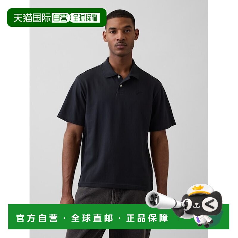 日本直邮GAP 宽松剪裁pique材质短款polo衫 [684192178]短袖半袖图片