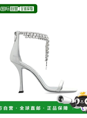 香港直邮JIMMY CHOO 女士高跟鞋 VERITYSANDAL100SHSSILVER凉鞋