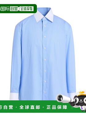 1h可退 香港直邮潮奢 Brioni 布里奥尼 男士 条纹衬衫 blue蓝色
