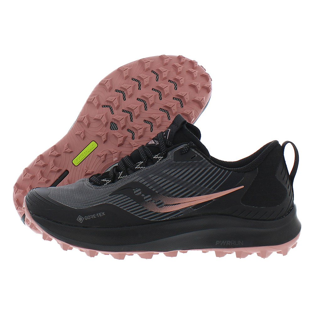 美国直邮Saucony索康尼女士运动鞋Peregrine 12训练鞋黑色经典